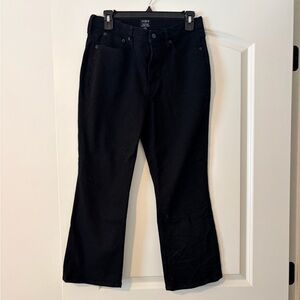 J. Crew Mid Rise Flare Crop Black Denim